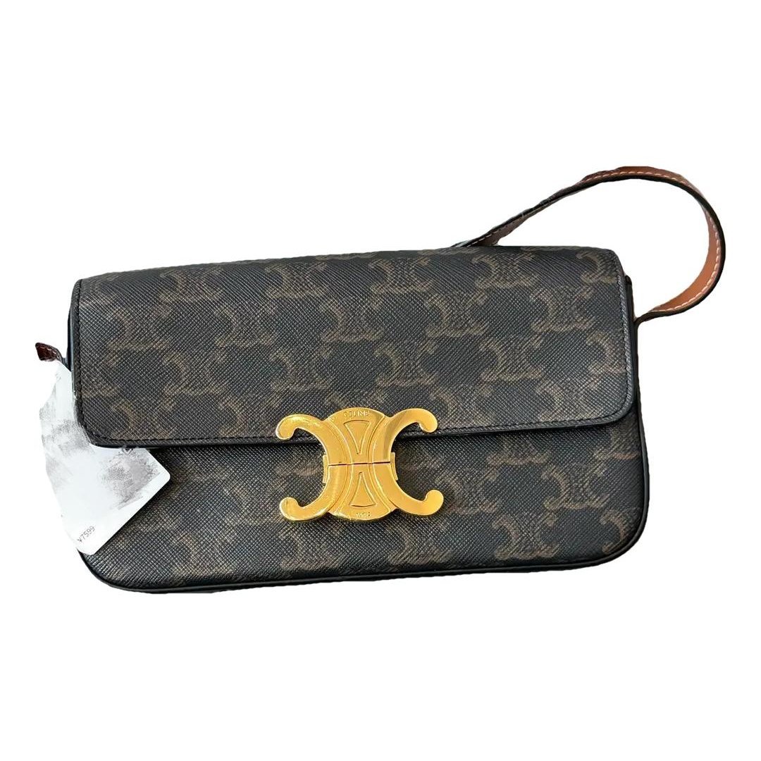 Triomphe vinyl handbag