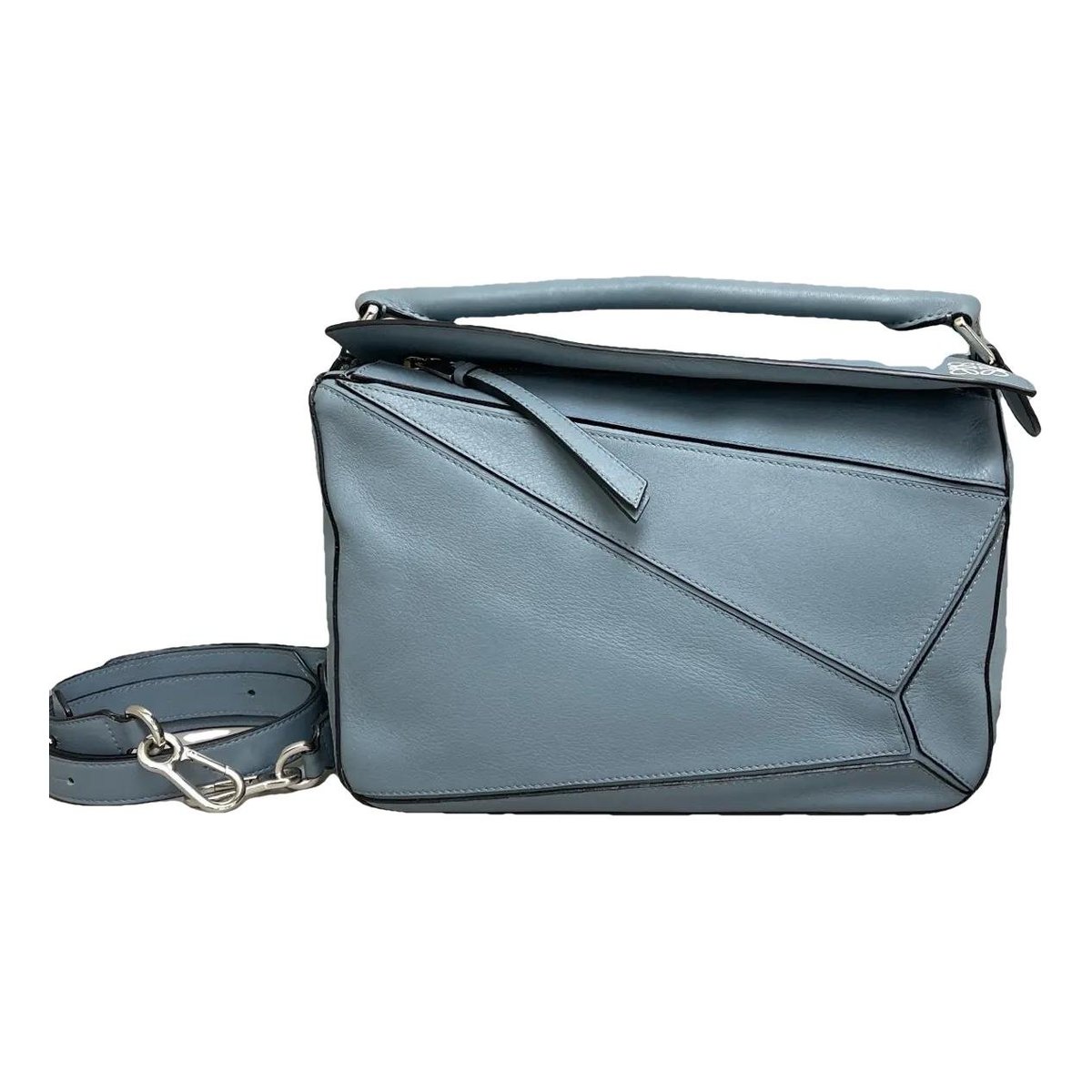 Puzzle leather handbag