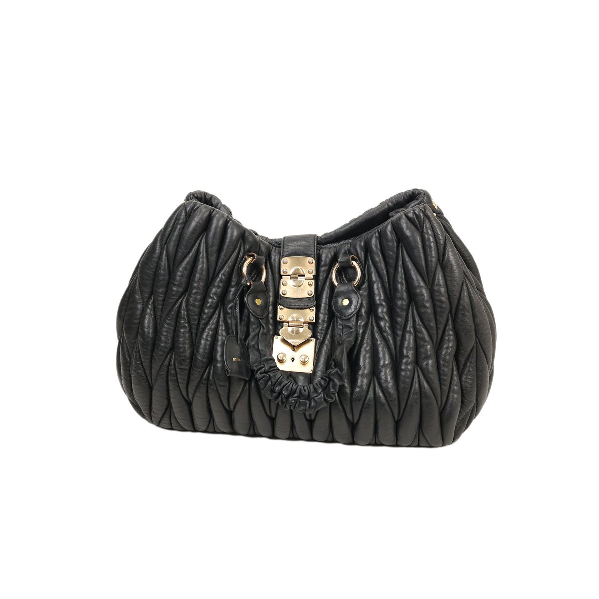 Matelassé leather handbag