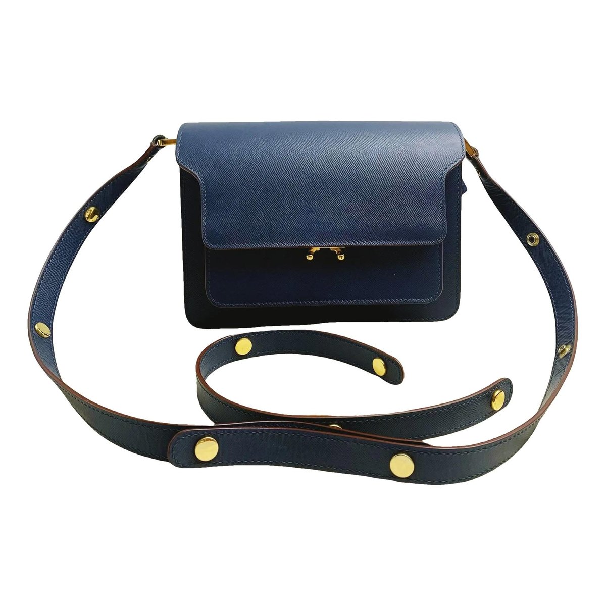 Trunk leather handbag