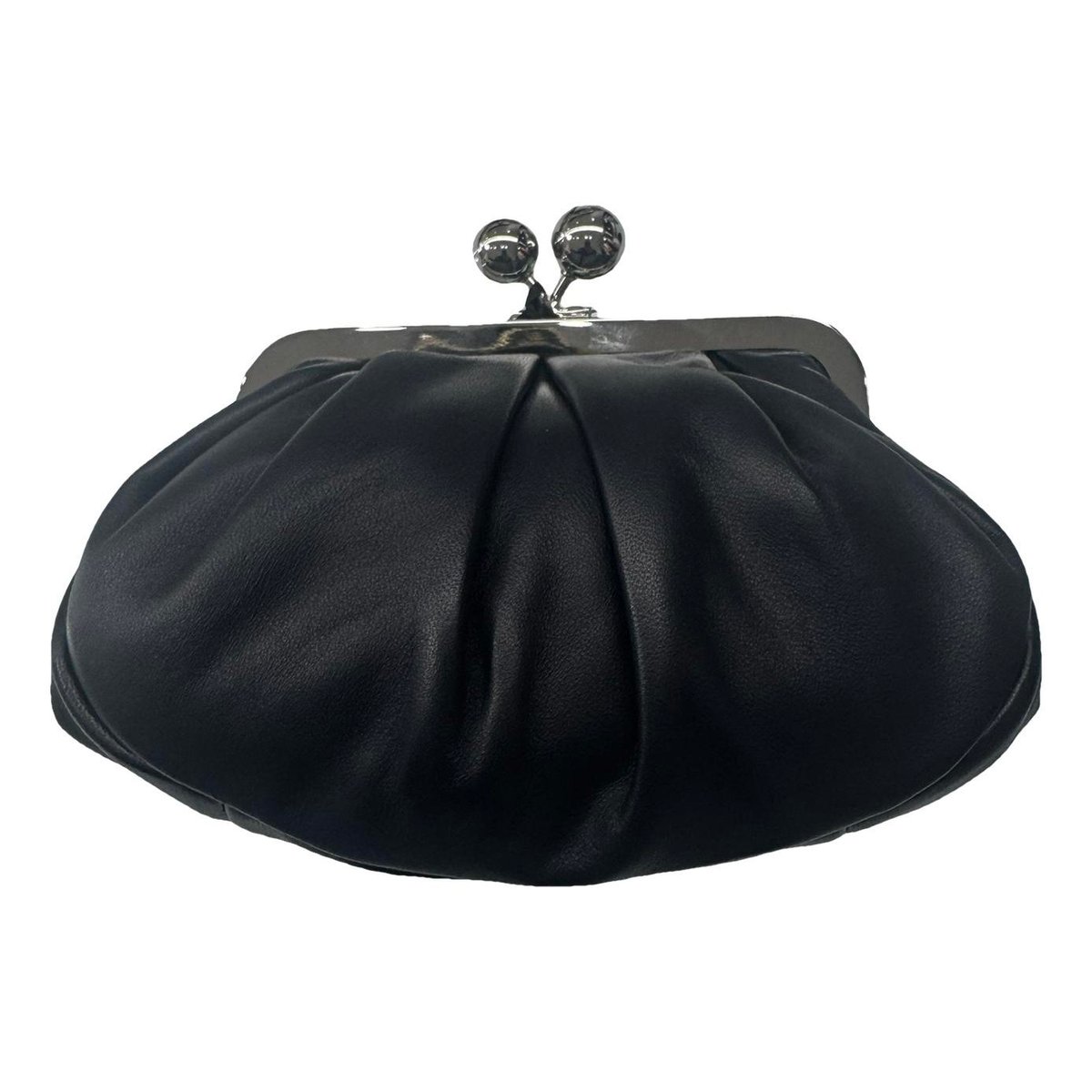Leather clutch bag