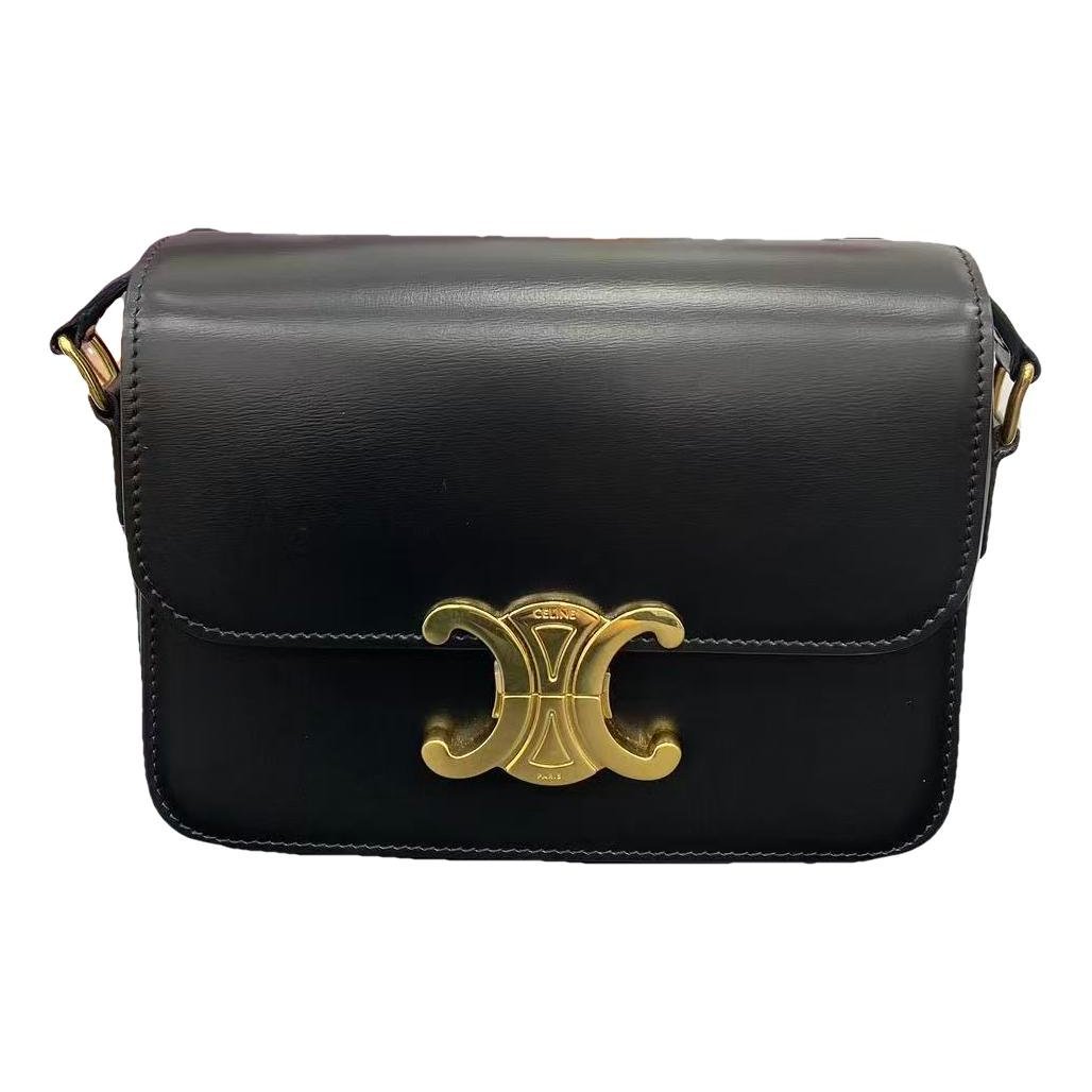 Triomphe leather handbag