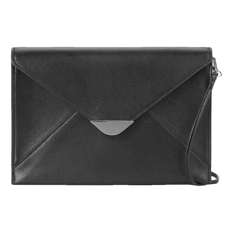 Leather clutch bag
