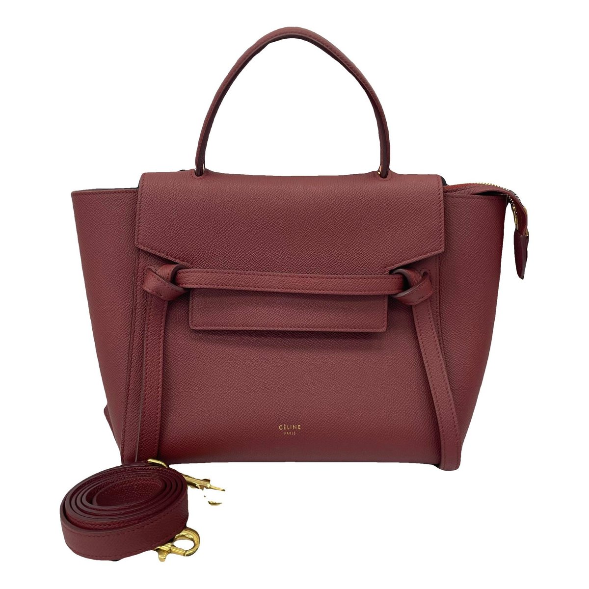 Belt leather handbag