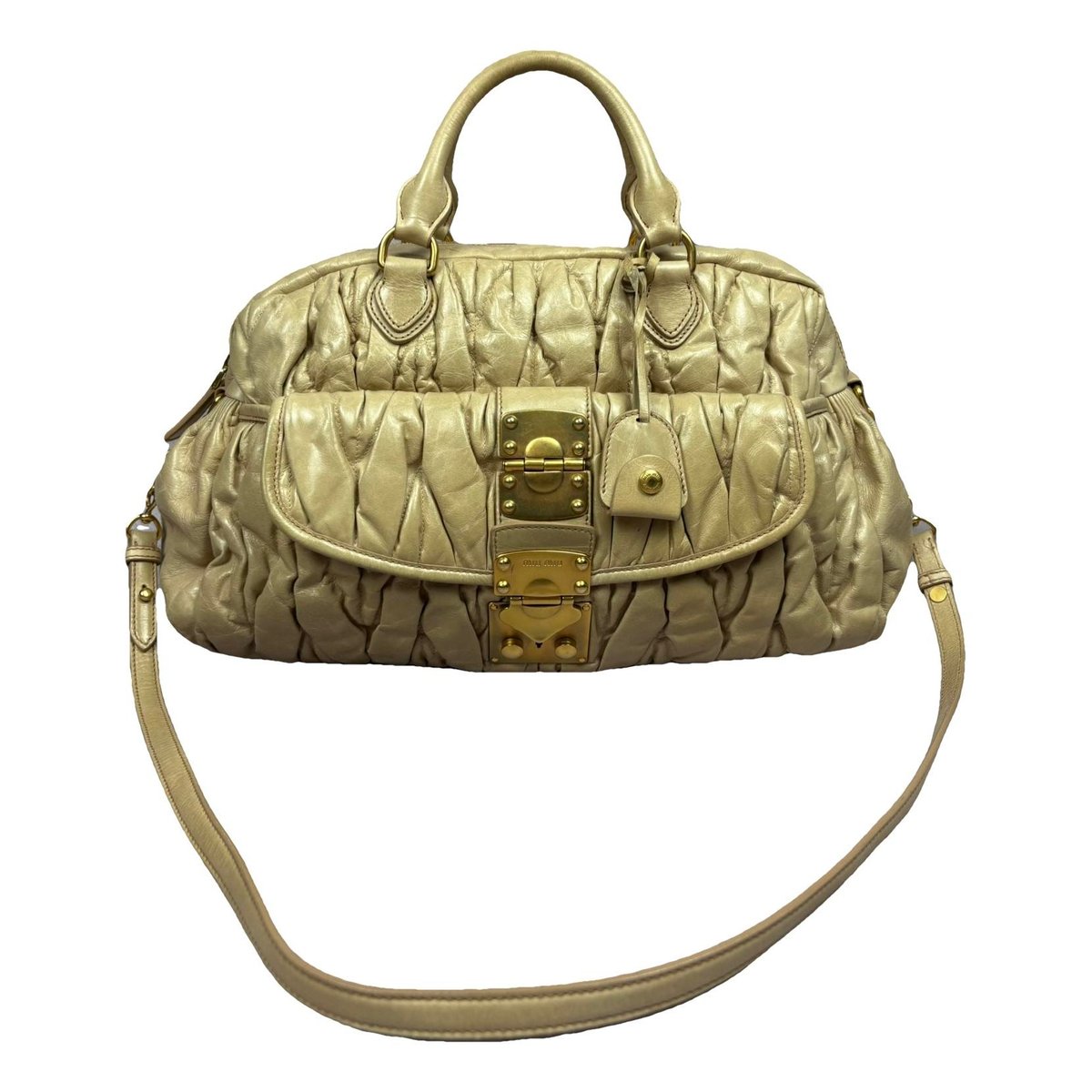 Matelassé leather handbag
