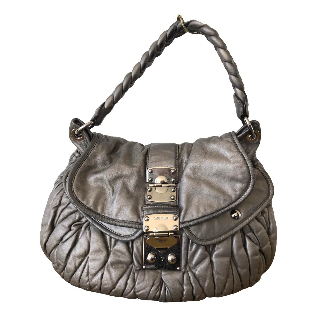 Bow bag leather handbag
