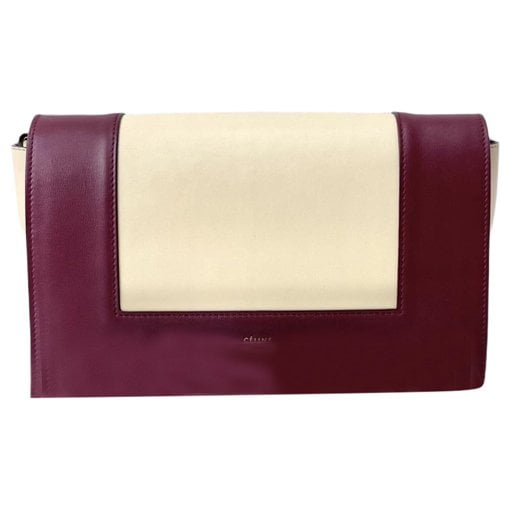 Frame leather handbag