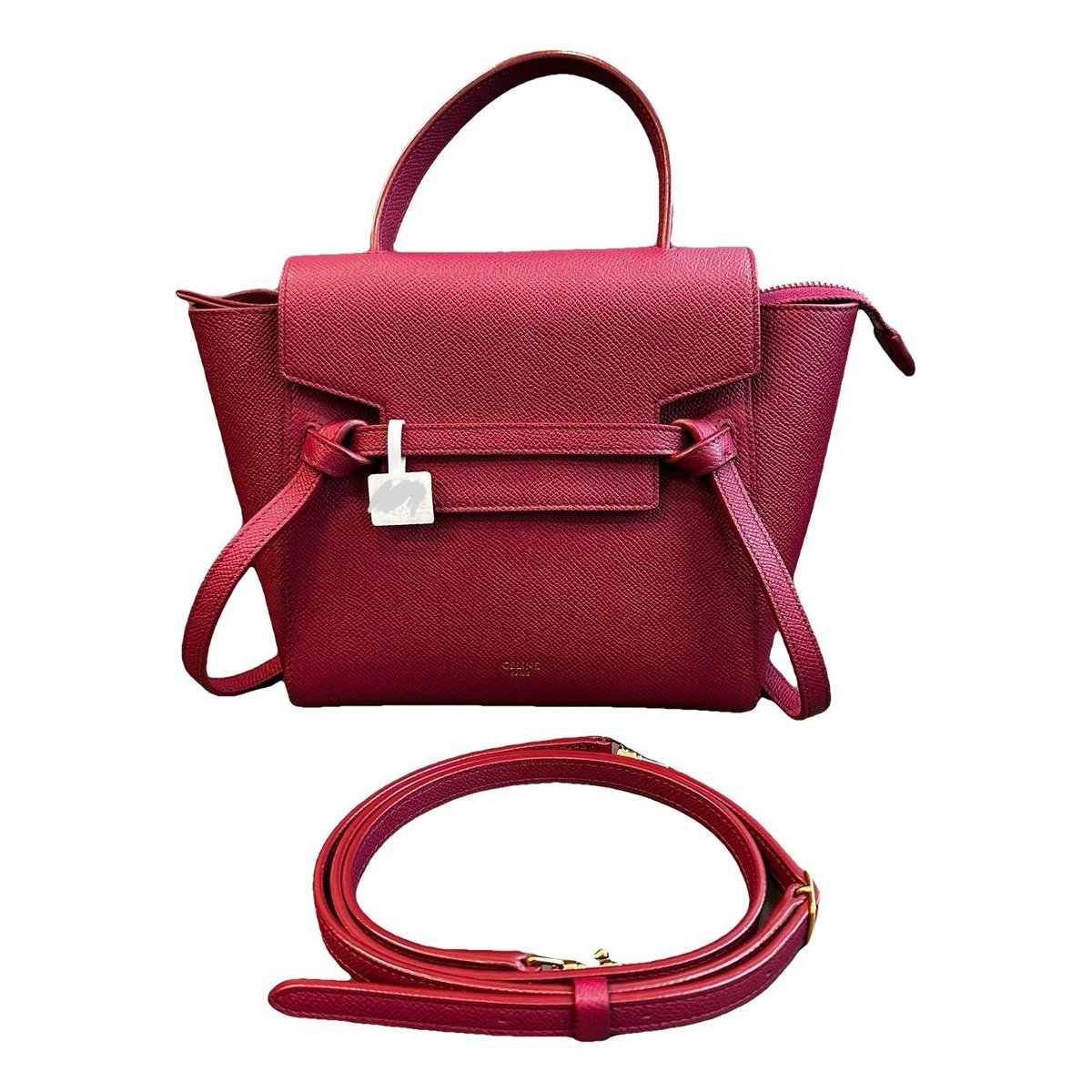 Belt leather handbag
