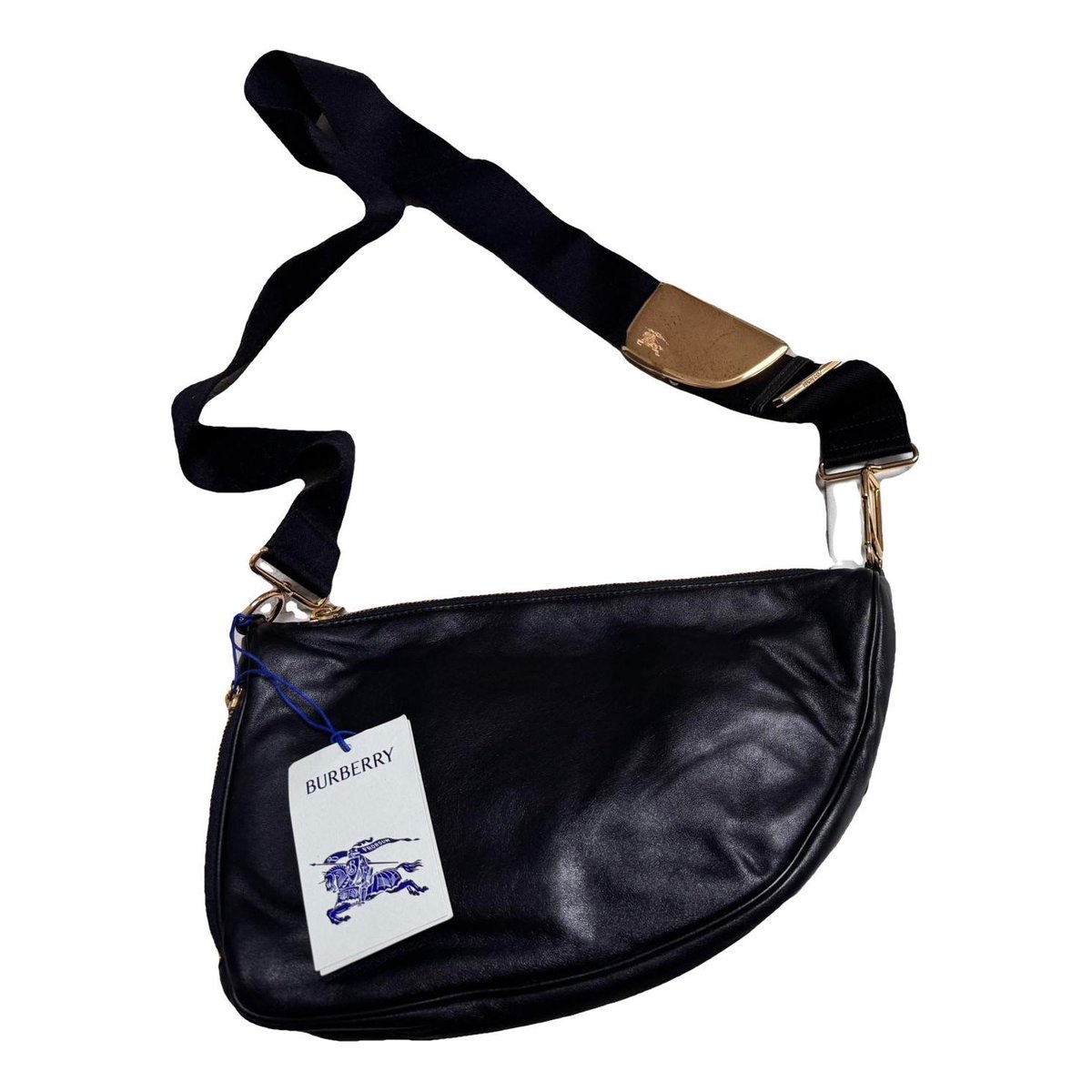 Shield leather handbag