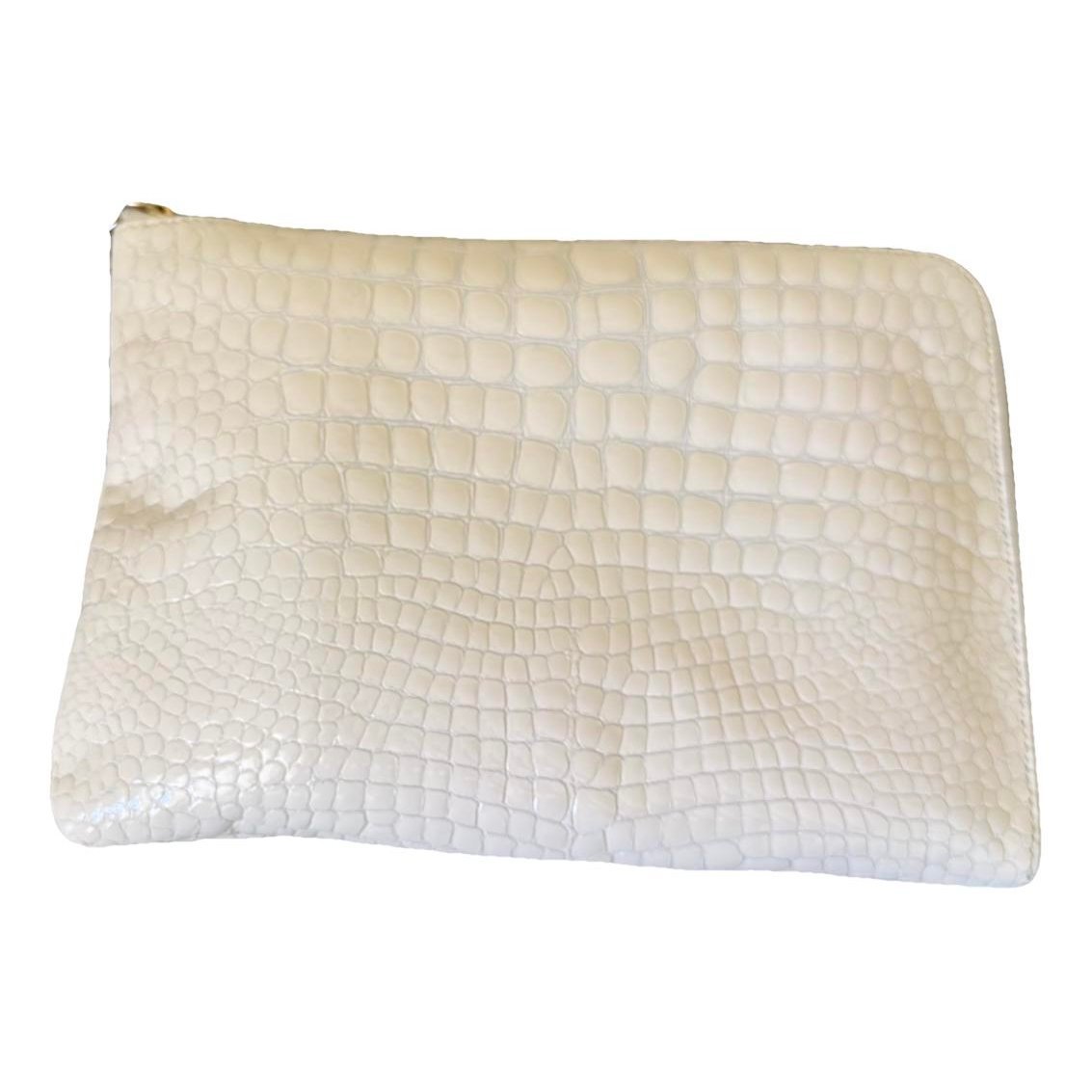 Leather clutch bag