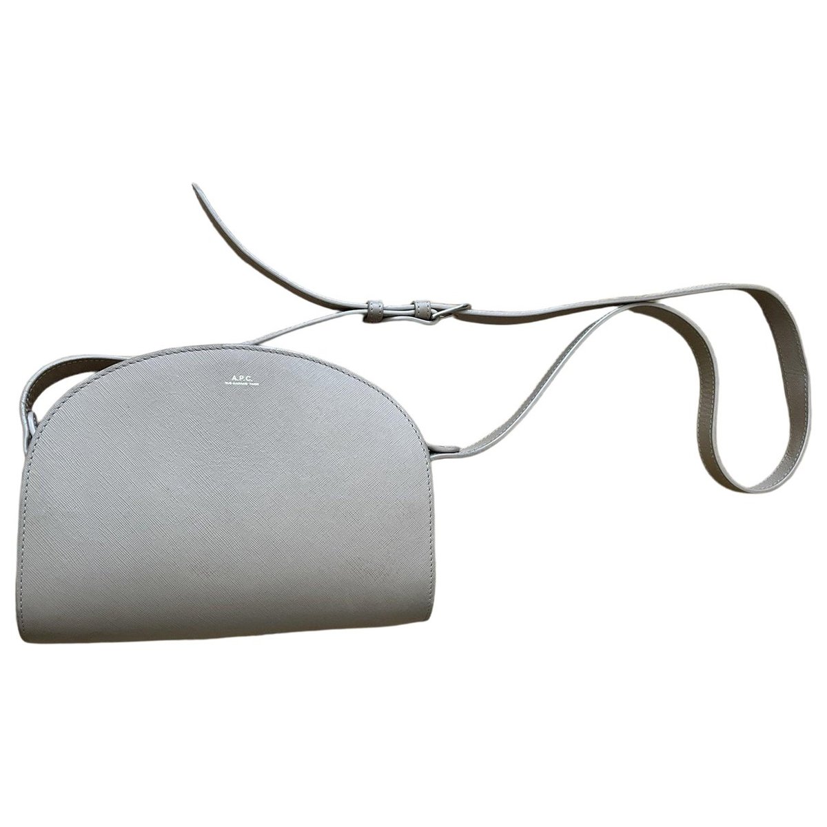 Demi-lune leather handbag