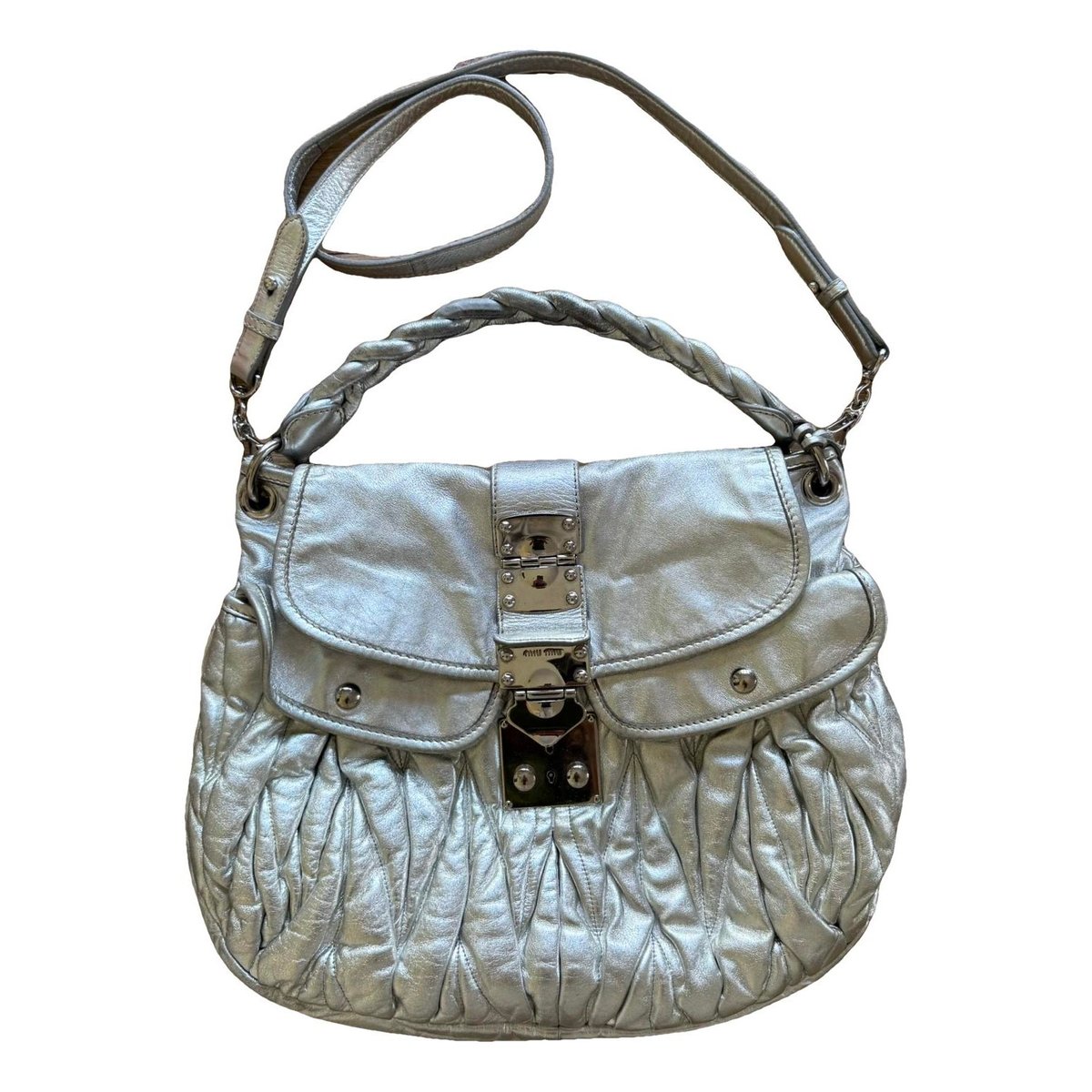 Coffer leather handbag