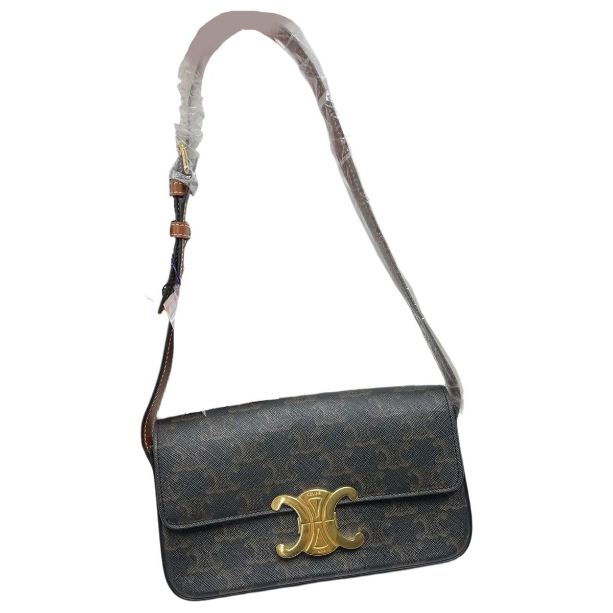 Triomphe vinyl handbag