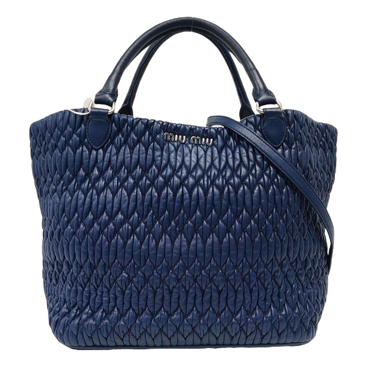 Miu Belle leather handbag