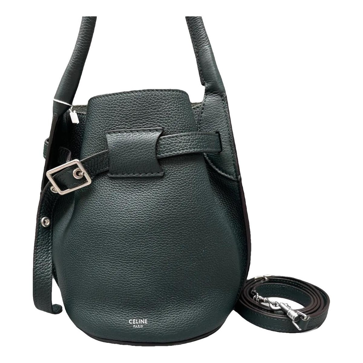 Clasp box leather crossbody bag