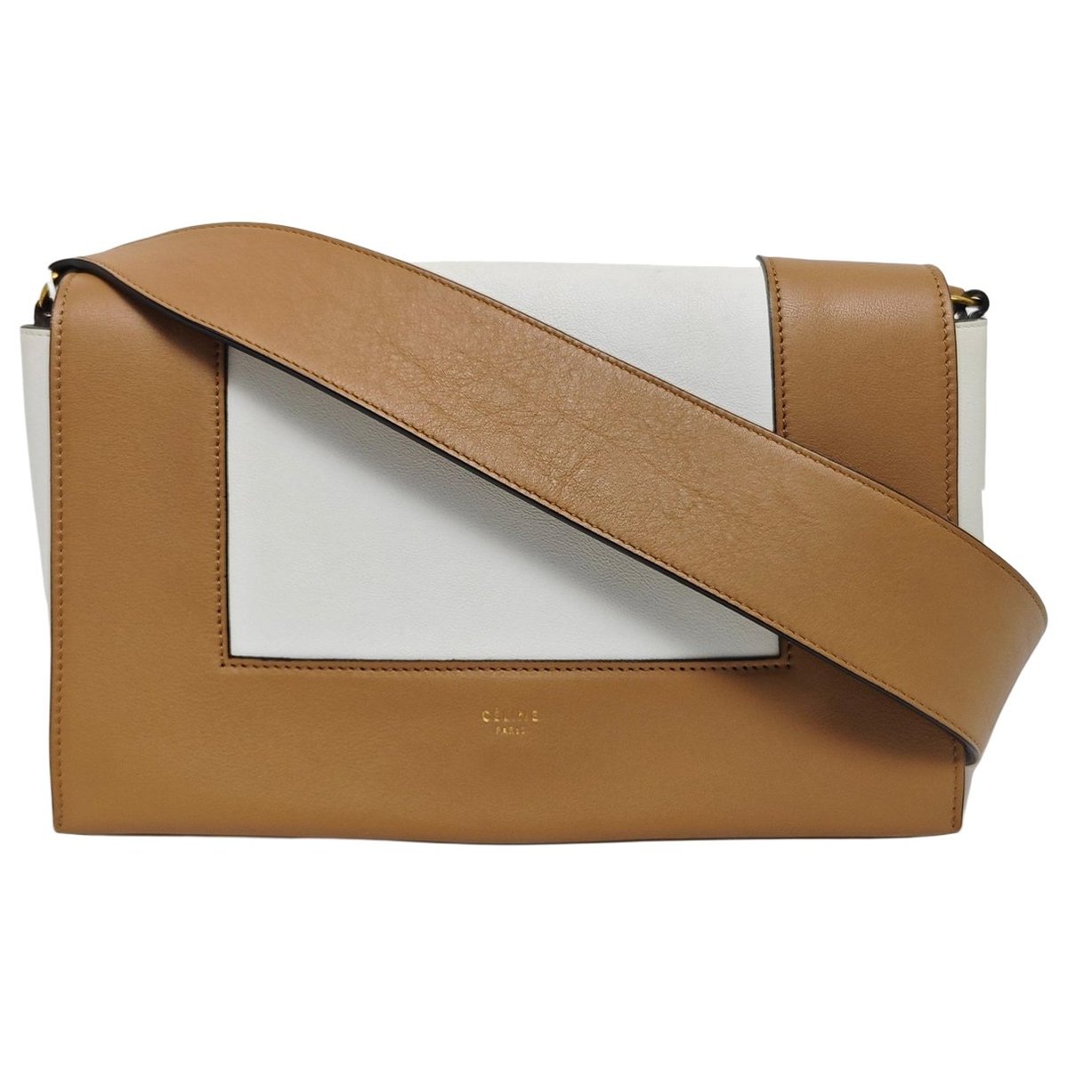 Frame leather handbag