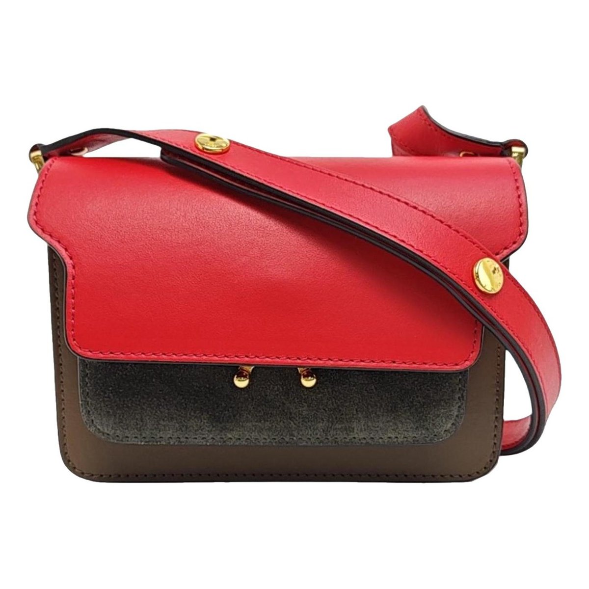 Trunk leather handbag