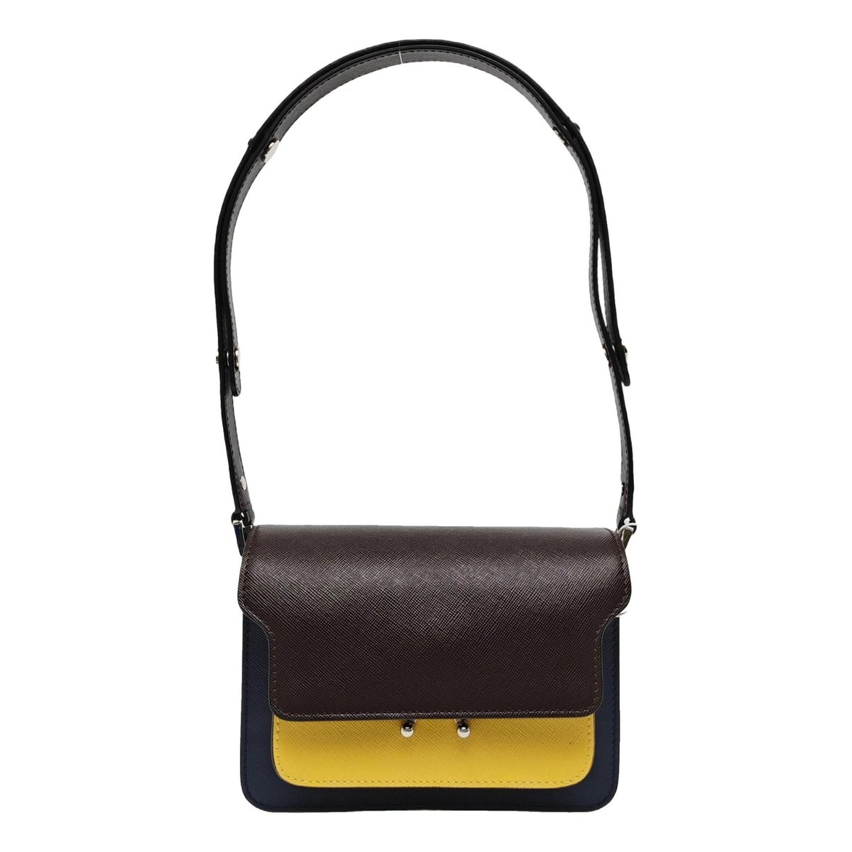 Trunk leather handbag