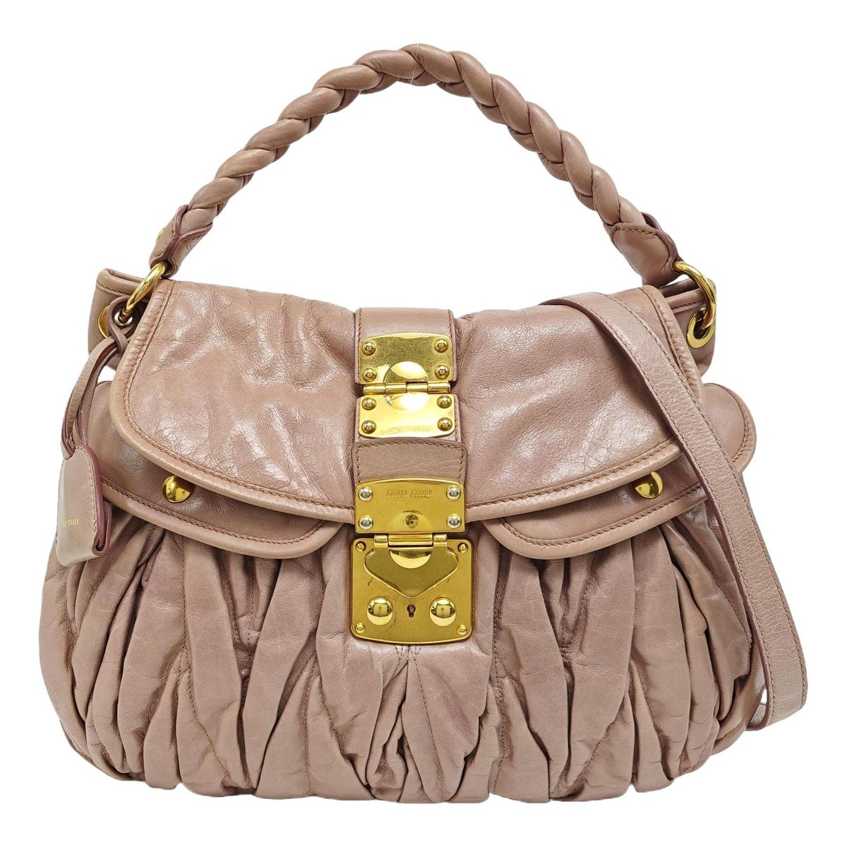 Coffer leather handbag