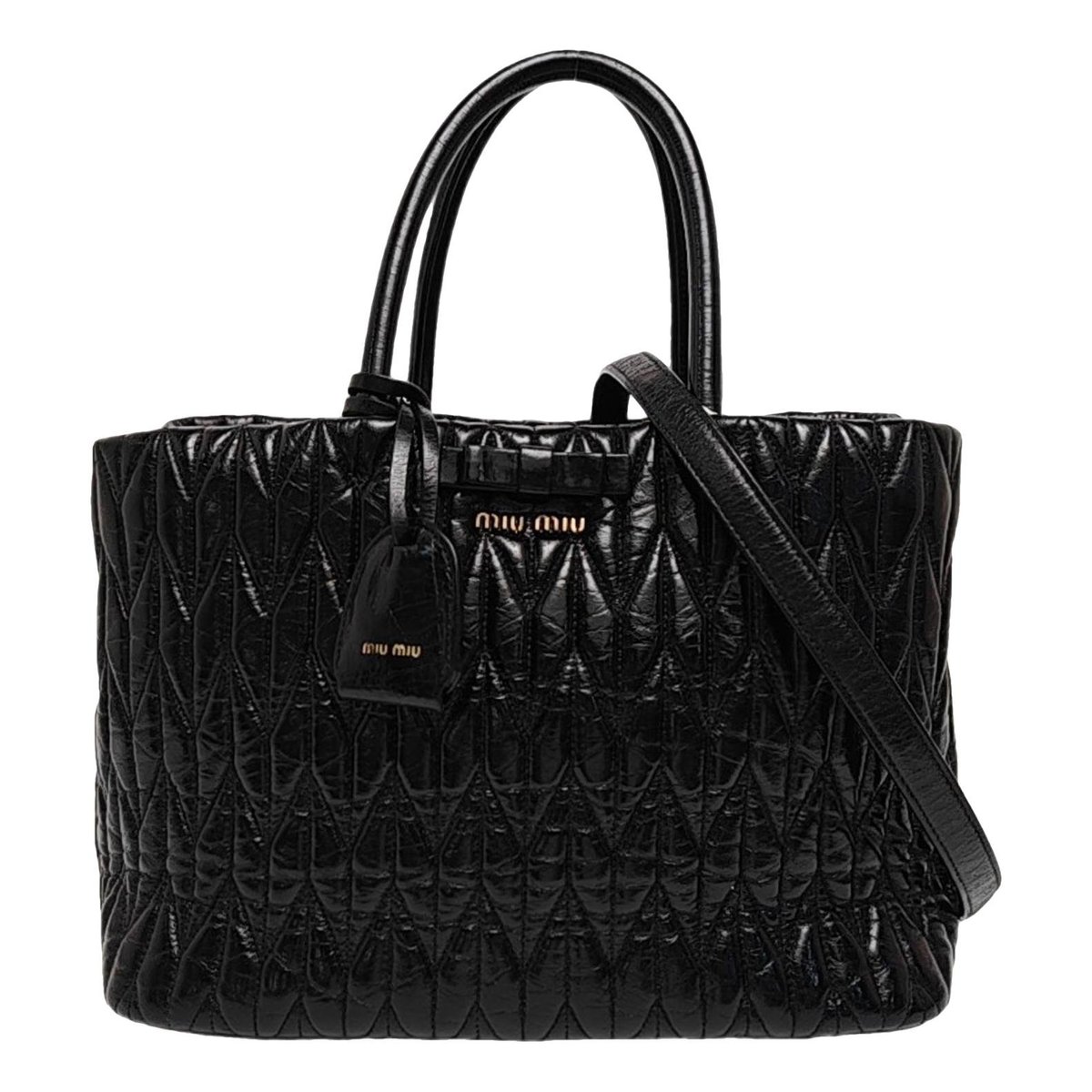 Miu Belle leather crossbody bag