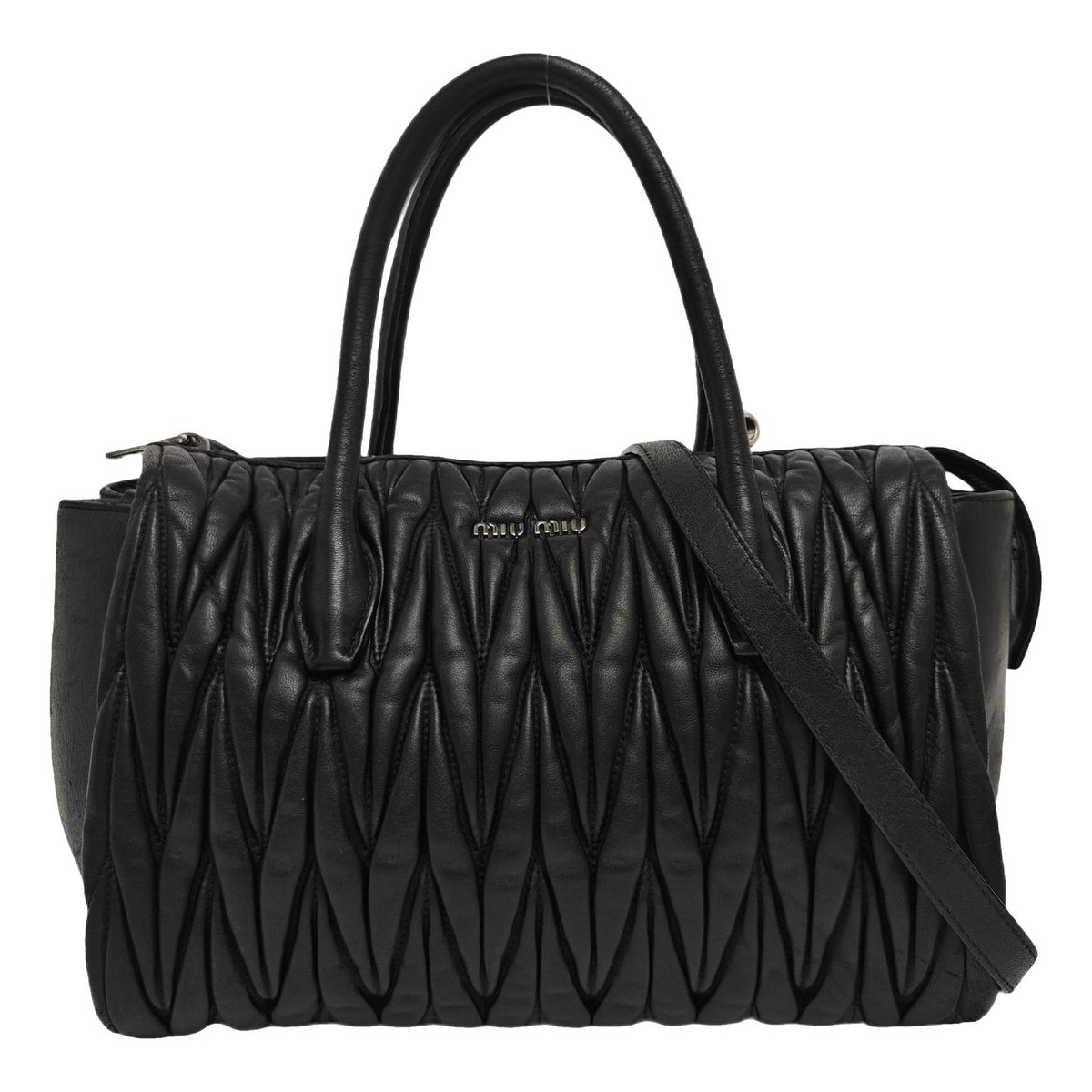 Miu Belle leather crossbody bag