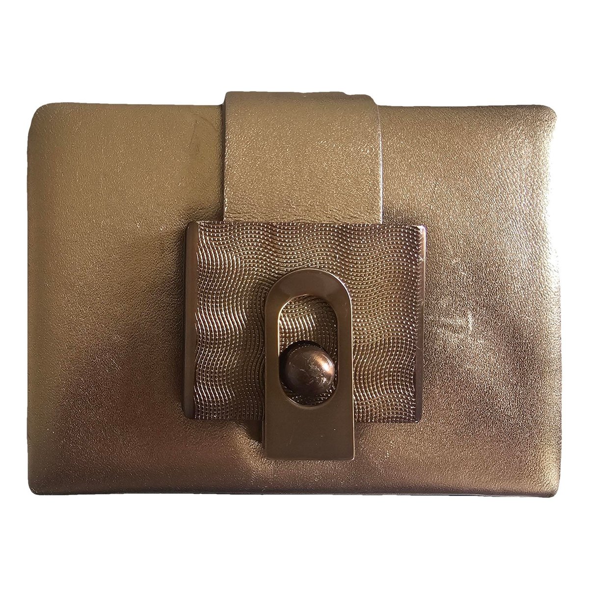 Leather clutch bag