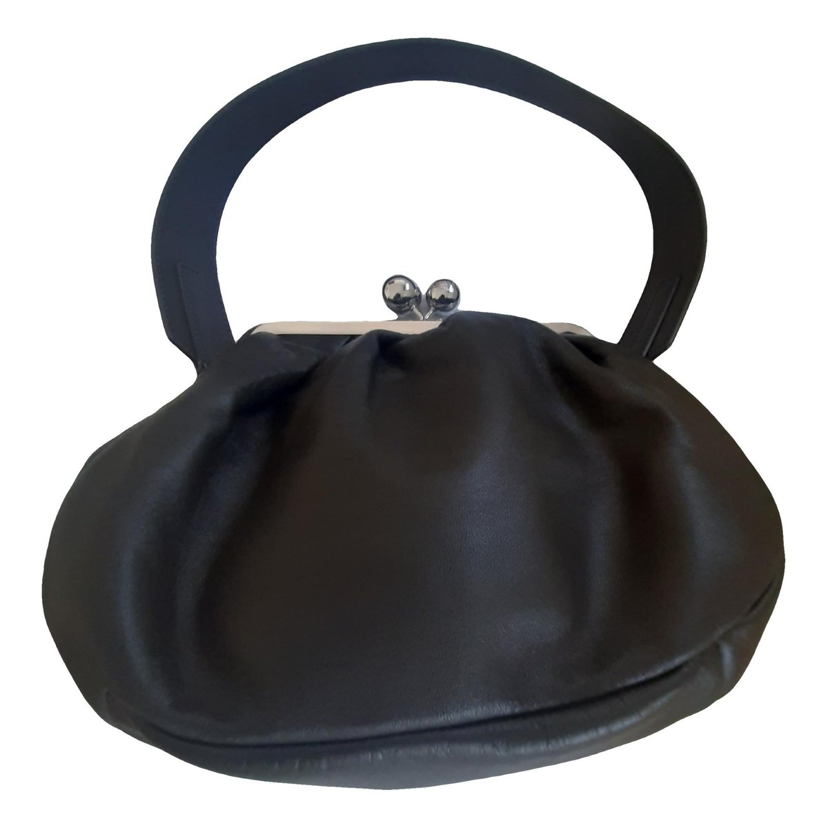 Leather clutch bag