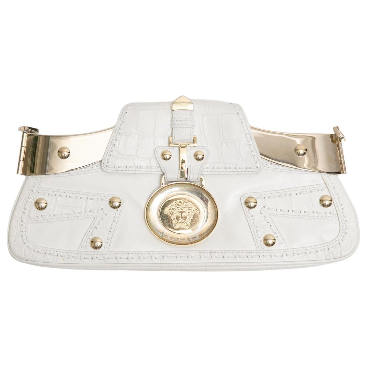 Leather clutch bag