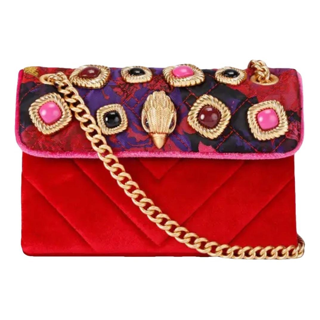 Velvet handbag