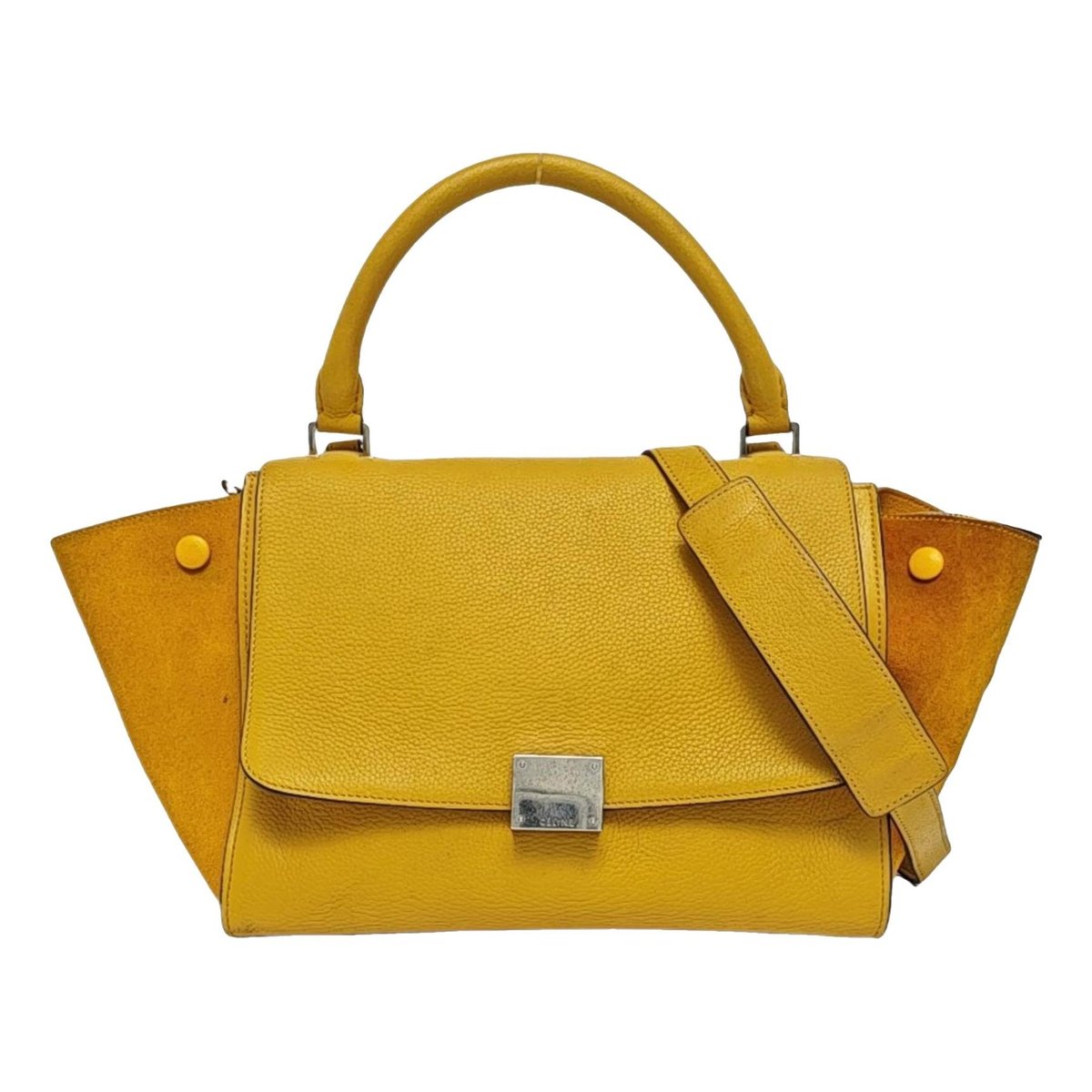 Trapèze leather crossbody bag