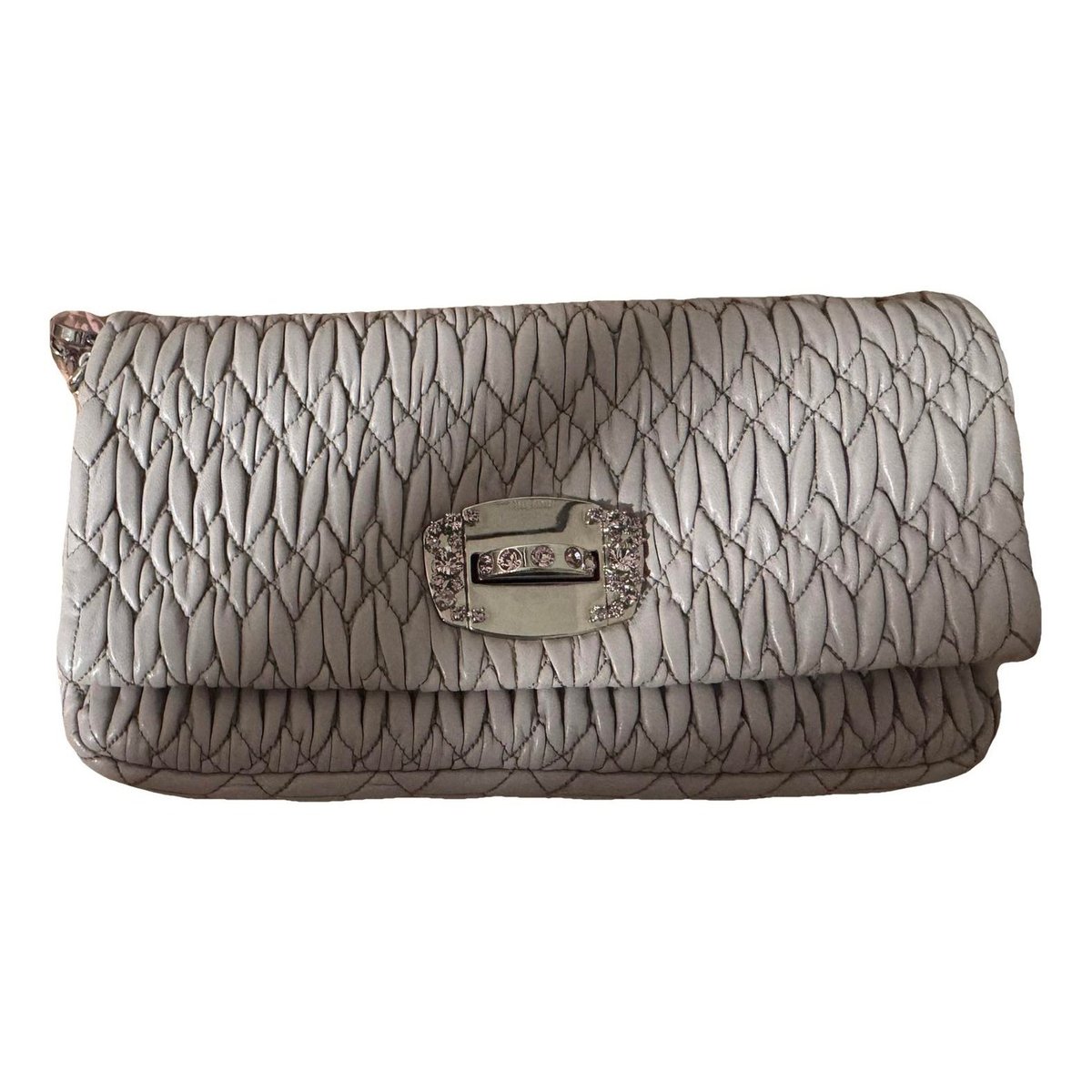 Miu Crystal leather handbag
