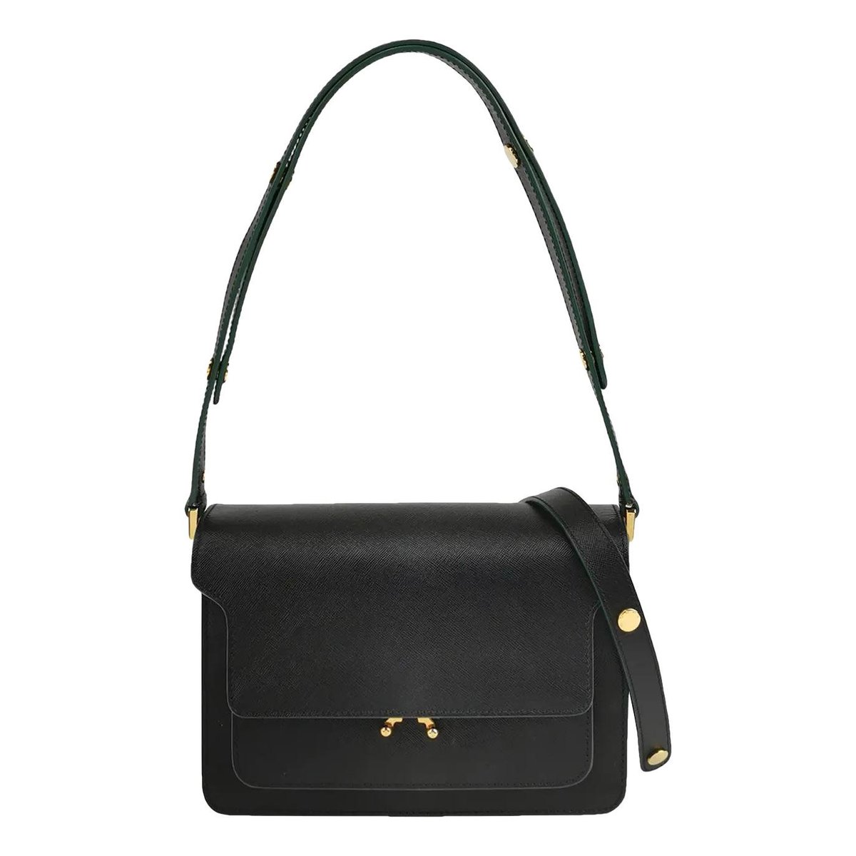 Trunk leather crossbody bag