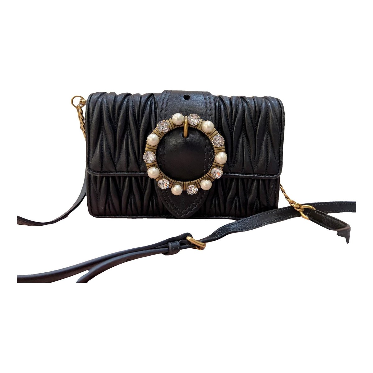 Miu Lady leather handbag
