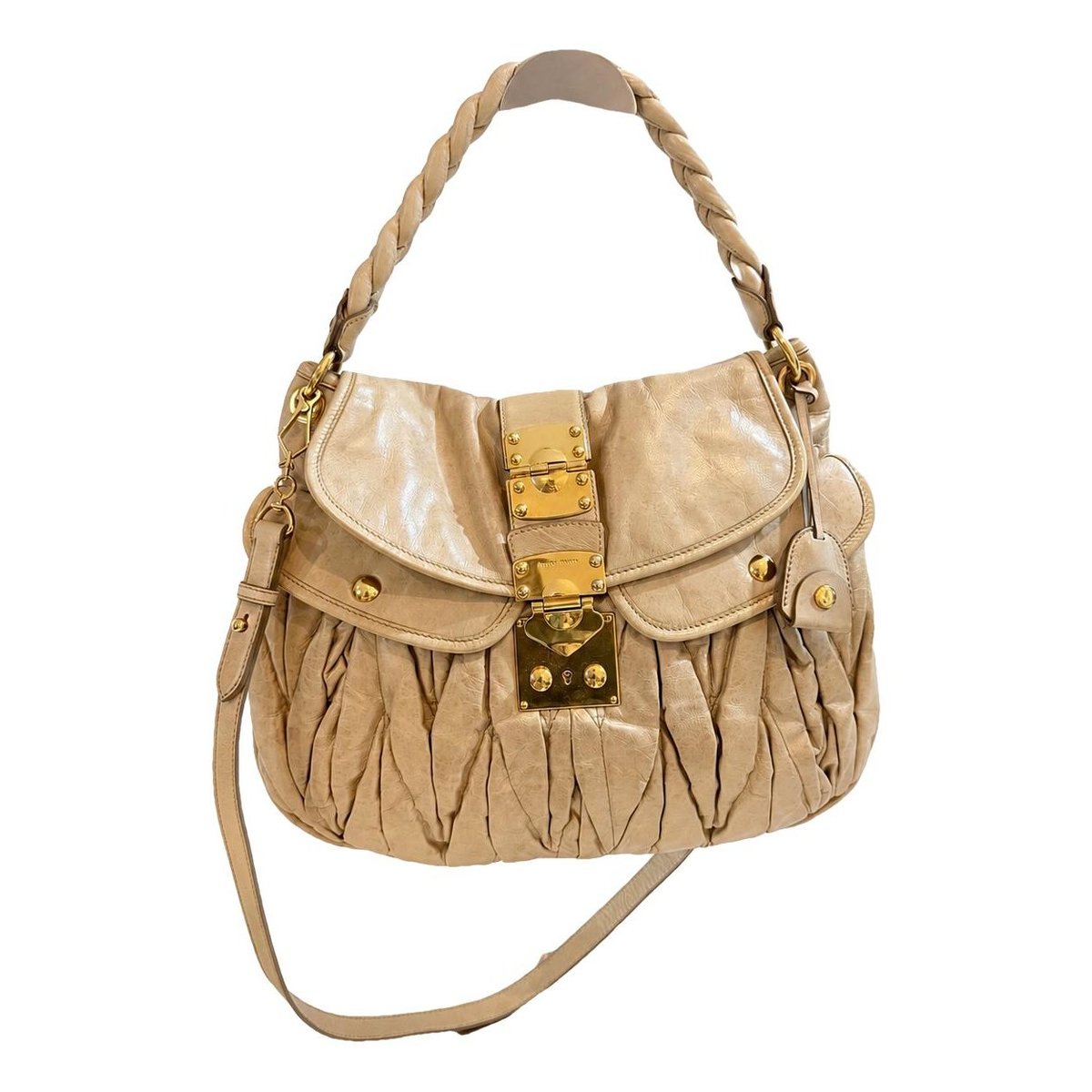 Coffer leather handbag