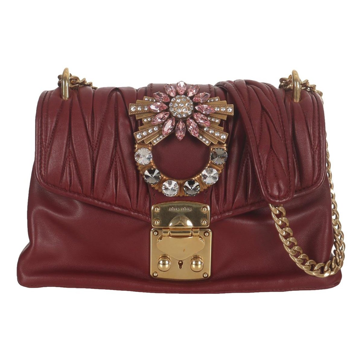 Matelassé leather handbag