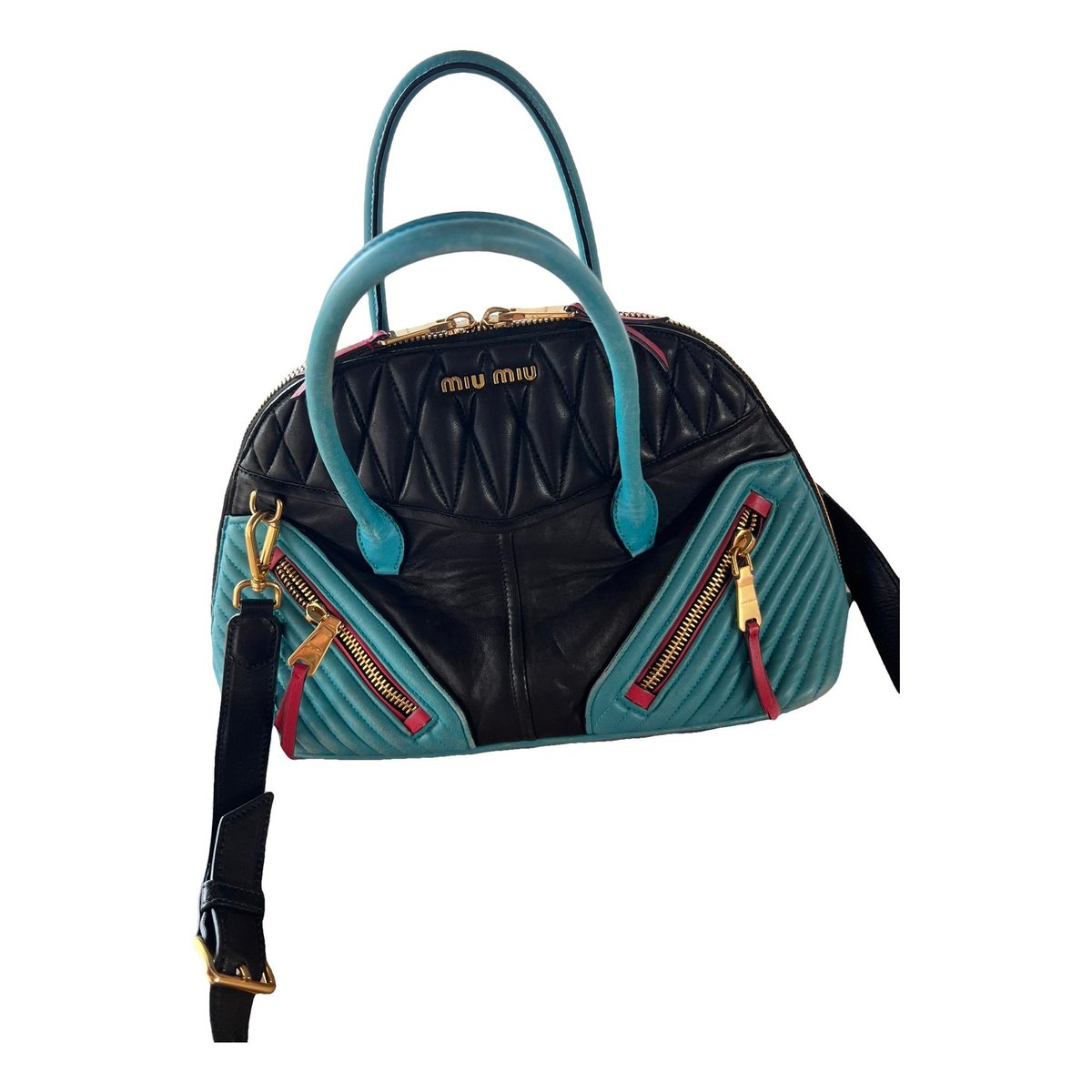 Matelassé leather handbag
