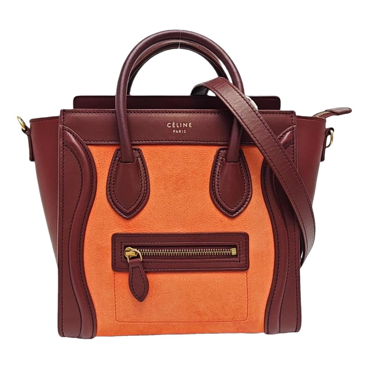 Luggage leather crossbody bag