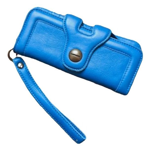 Leather clutch bag