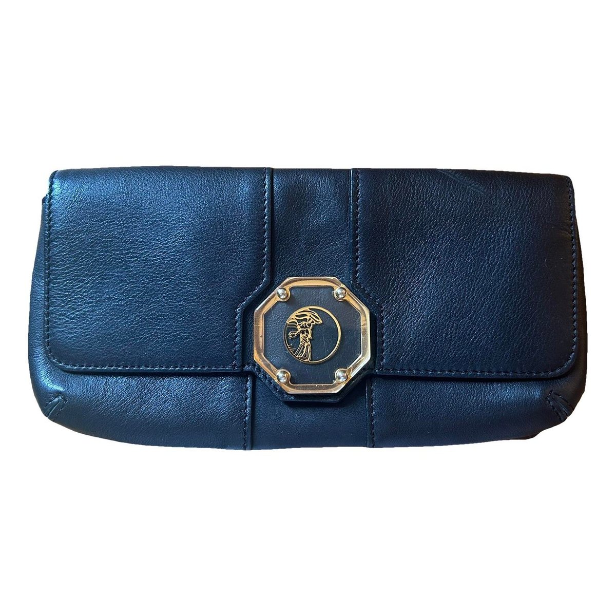 Leather clutch bag