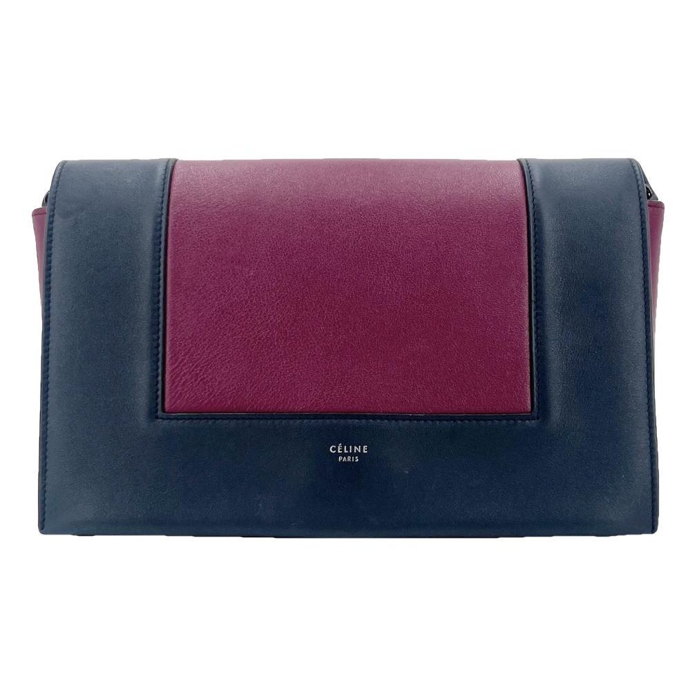 Frame leather handbag