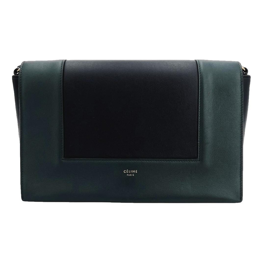 Frame leather handbag