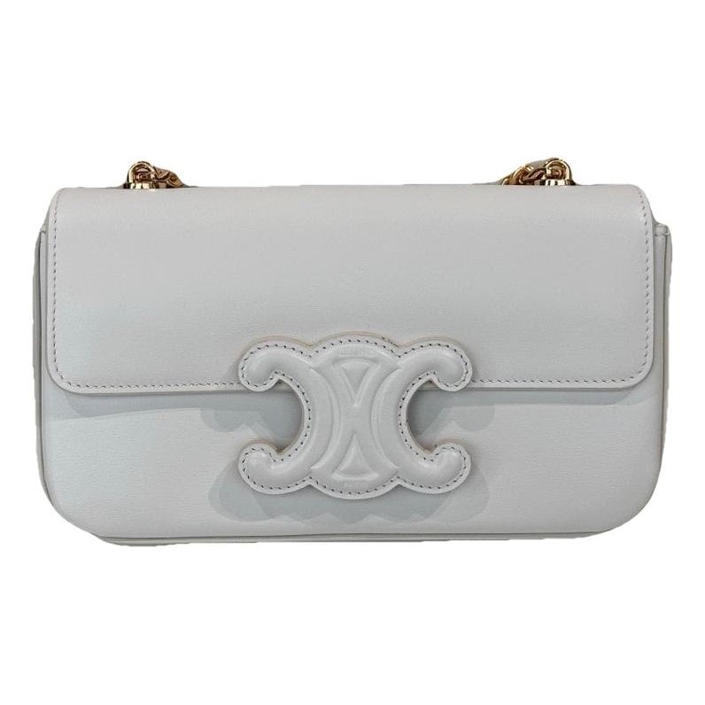 Triomphe chain leather handbag