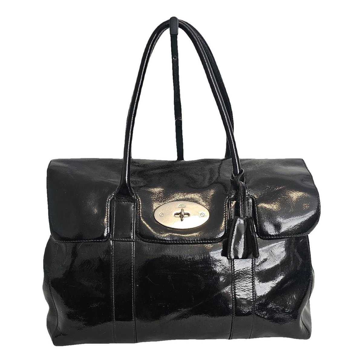 Bayswater patent leather handbag
