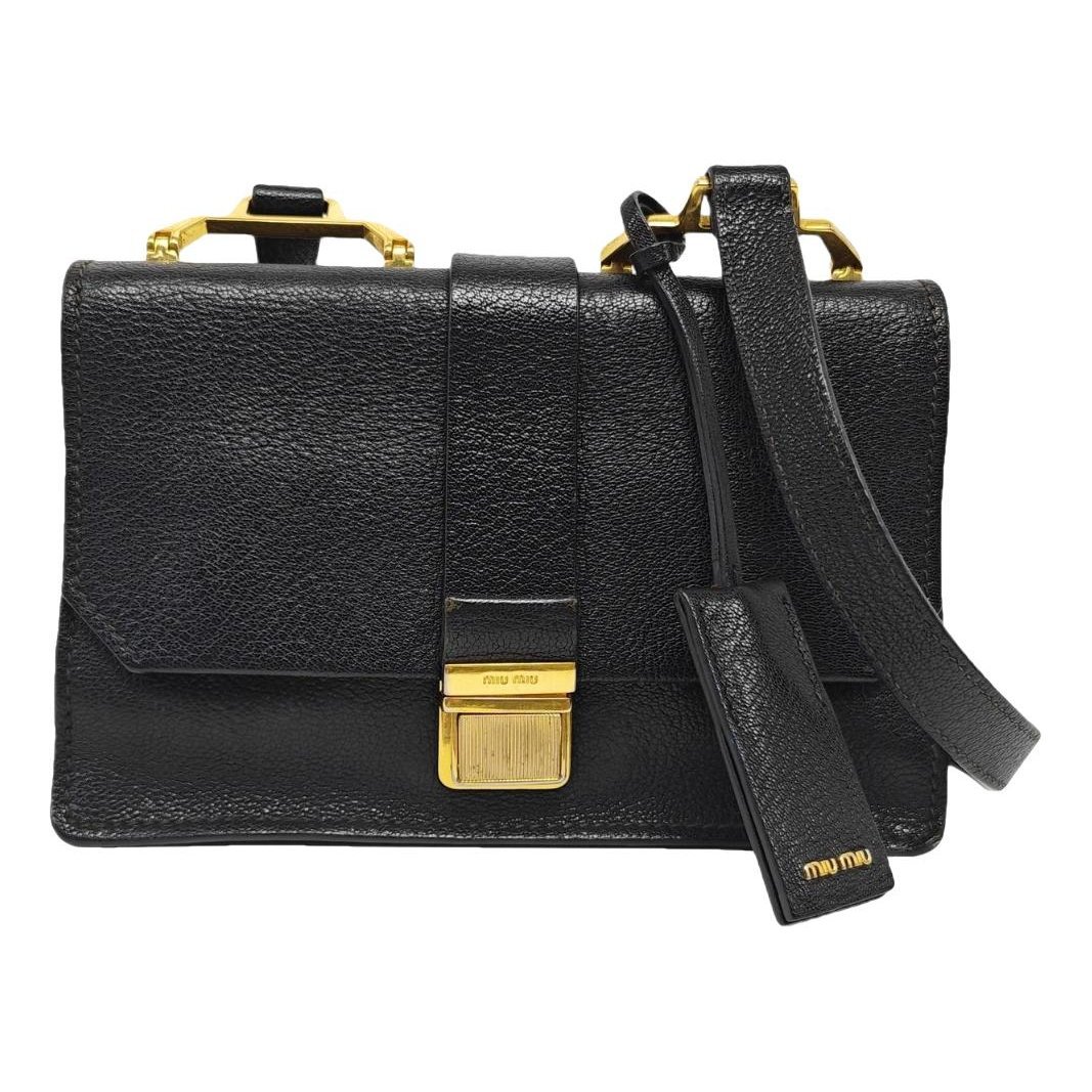 Miu Lady leather handbag