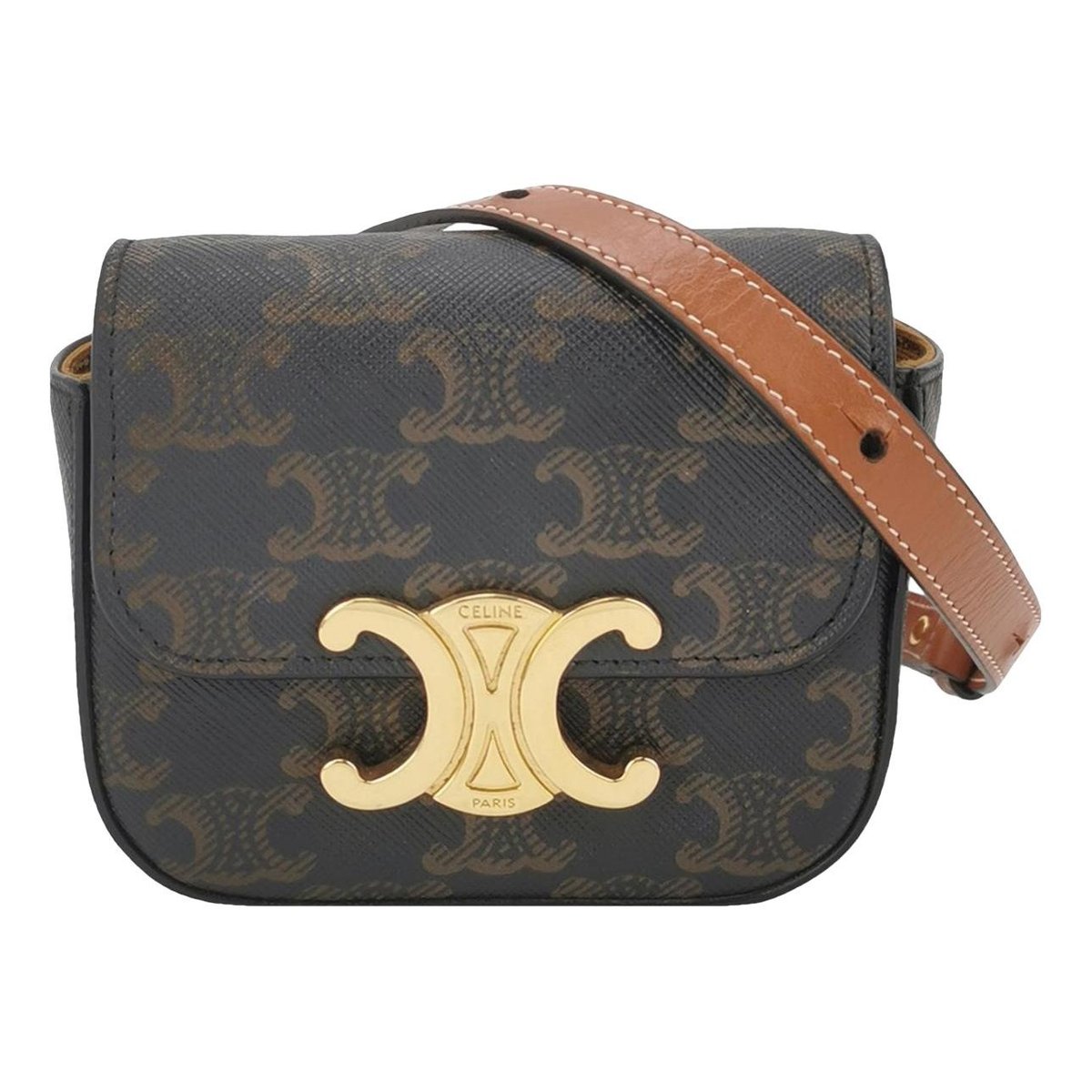 Triomphe leather handbag