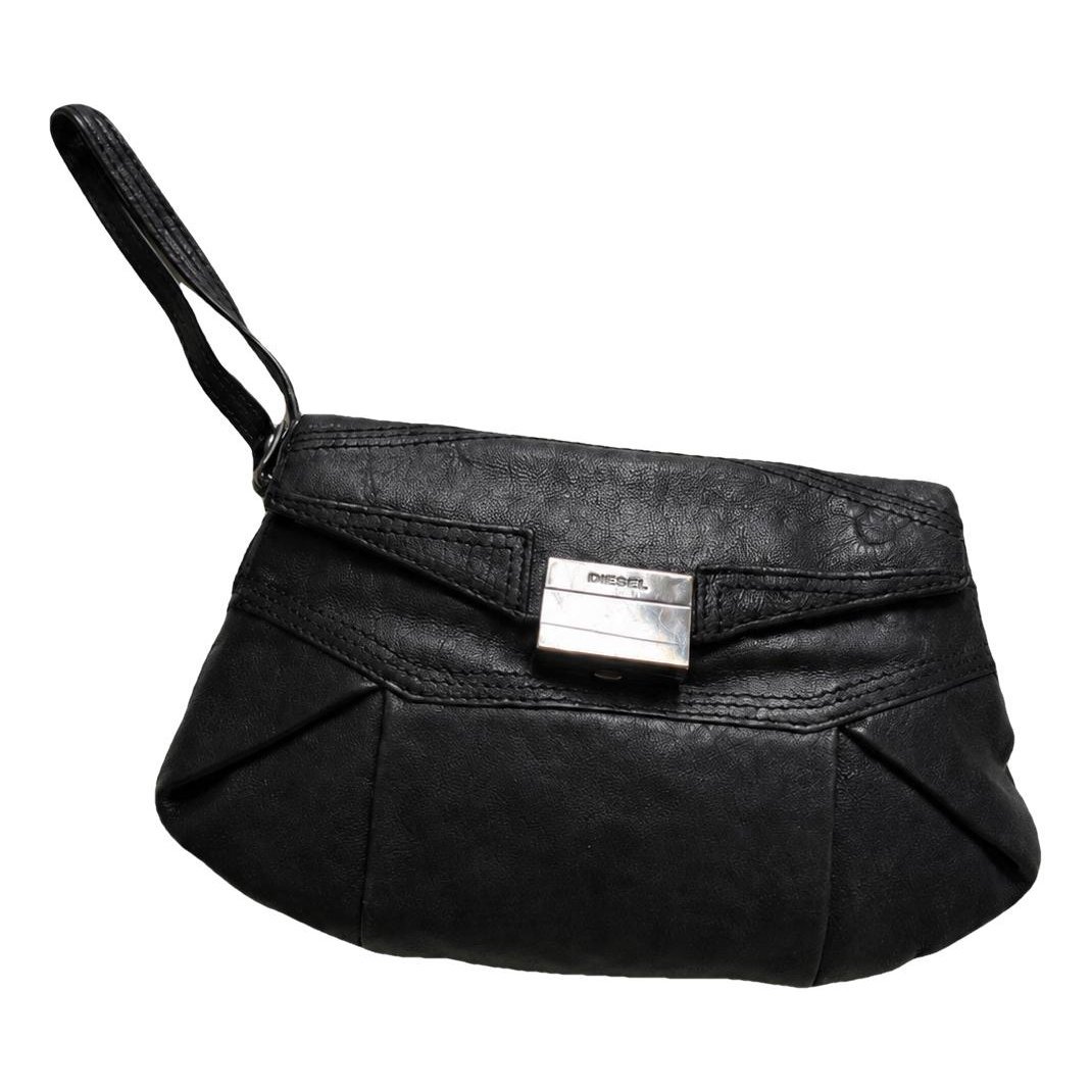 Leather clutch bag