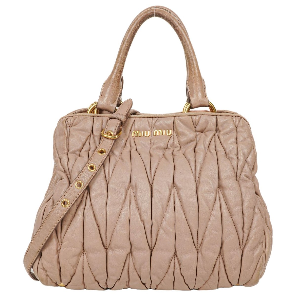 Matelassé leather handbag
