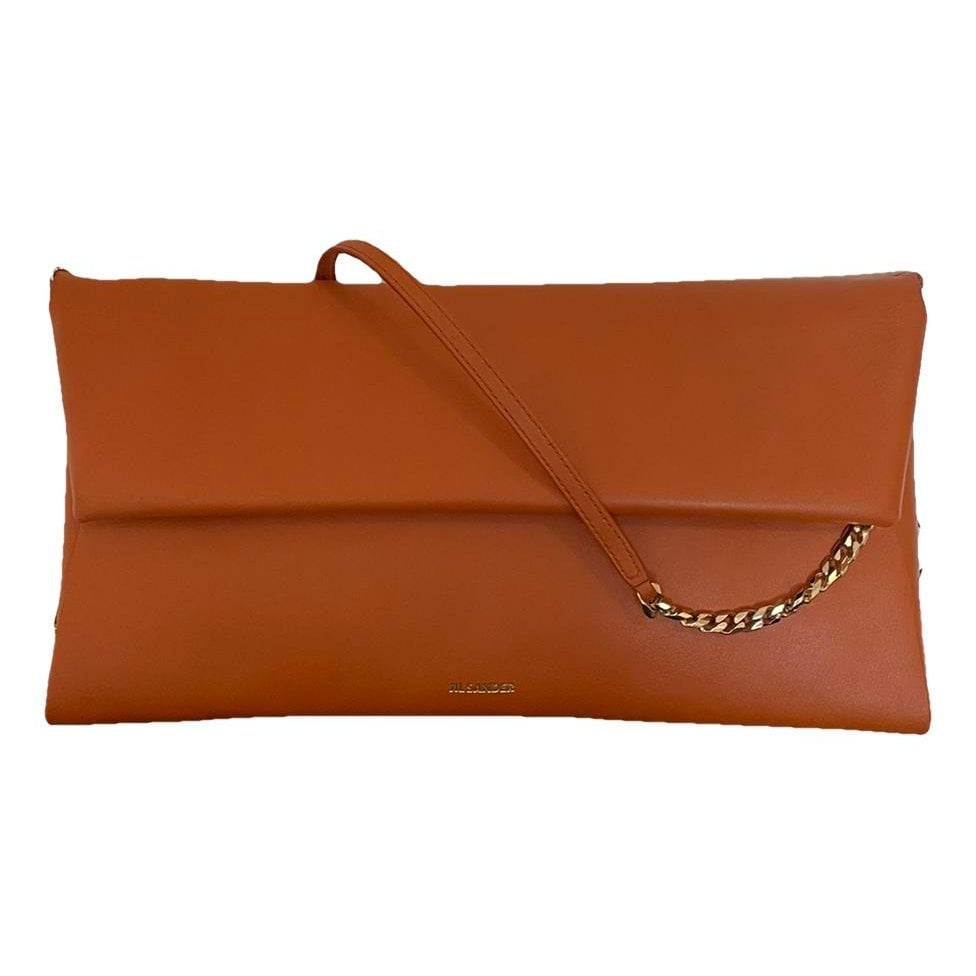 Leather clutch bag