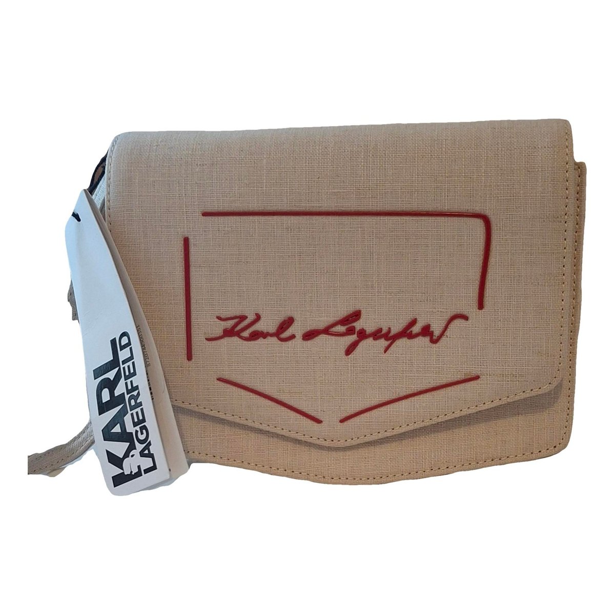 Linen crossbody bag
