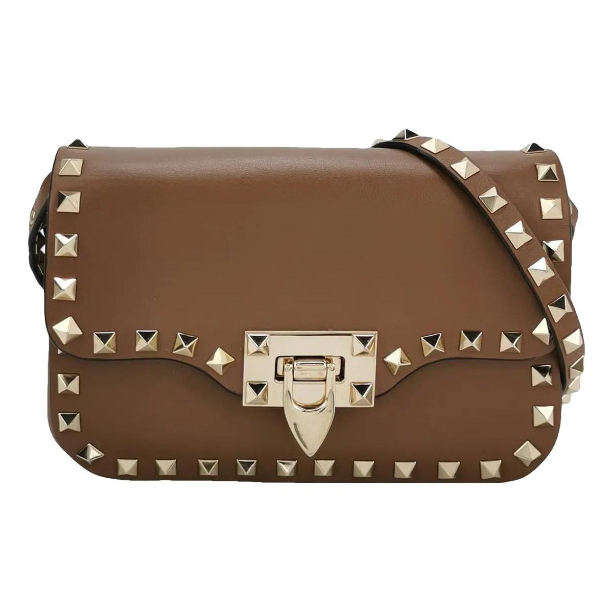 Rockstud leather crossbody bag